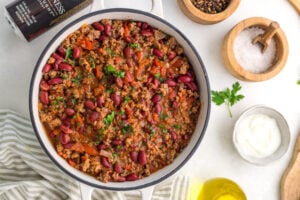 Guinness Chili in a pot