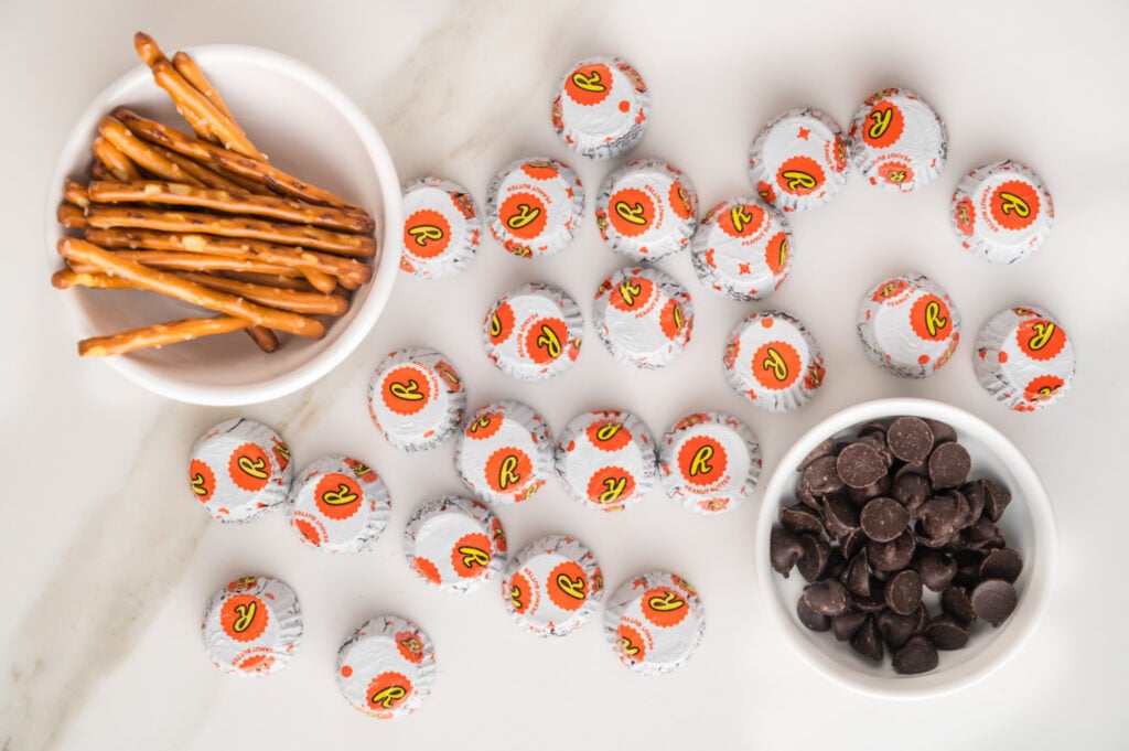 ingredients for Halloween Witch Broom Snacks