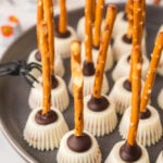Halloween Witch Broom Snacks on a plate